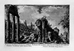 Templo de Cástor y Pólux, Roma de Giovanni Battista Piranesi